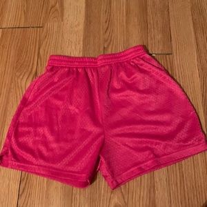 Pink girls gym shorts